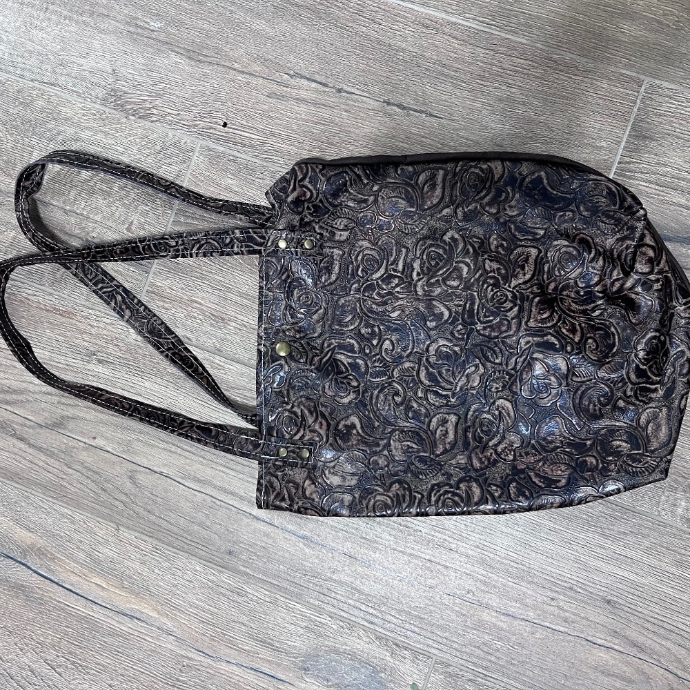 Dancing Cactus Designs Leather Tote Bag